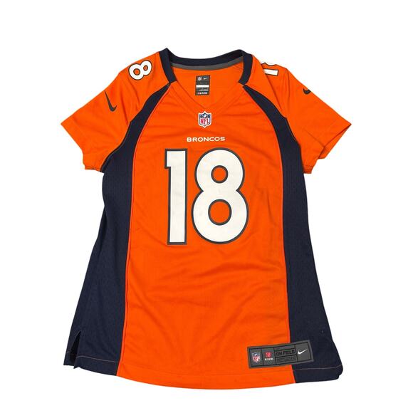 Women's Denver Broncos Peyton Manning Nike Orange Limited Jersey SZ M on Field - Picture 2 of 7